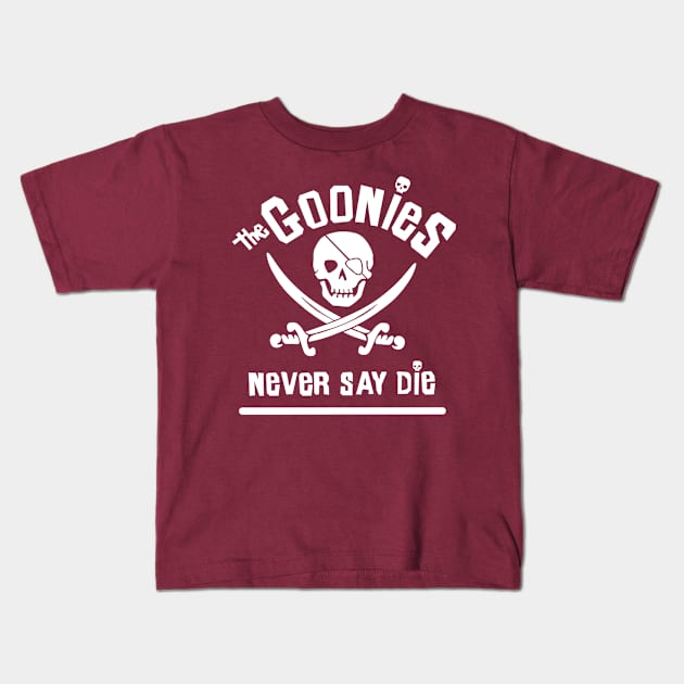 Goonies Never Say Die Kids T-Shirt by Crooked Skull